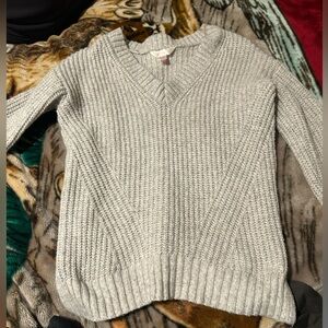 No Boundaries Light Gray Knit Sweater